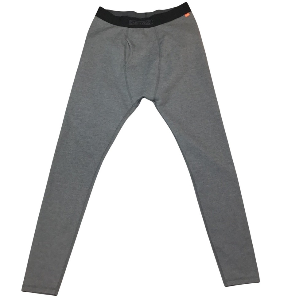 Omni-Wool Mens Thermal Base Layer‎ Pants Gray Wool Blend Leggings Size Medium